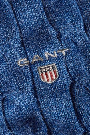 Blue Gant Cable Knit Jumper